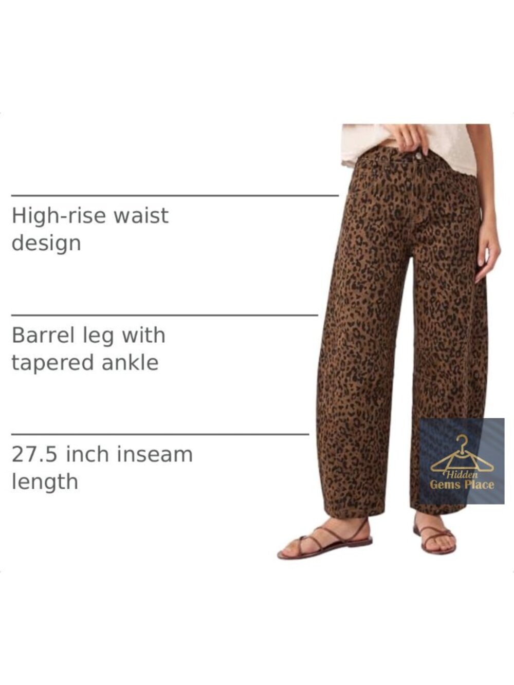 High Rise Barrel Jeans Baggy Denim Pants Tapered Ankle Stretch - Picture 3 of 6